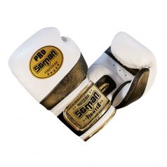 Boxing gloves, Saman, Gold Snake, leather, white-gold, 10oz