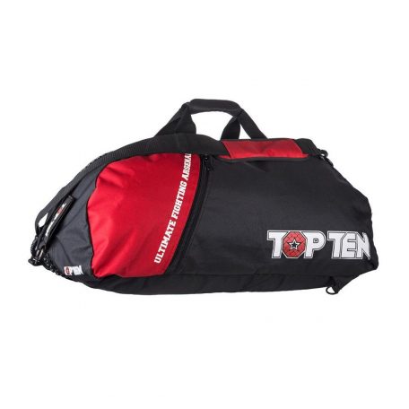 Sportsbag-backpack, Top Ten, UFA, 75x30x35 cm, black-red