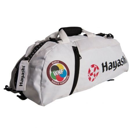 Backpack-Sportsbag-Dufflebag combination “WKF”, white, small, 55 x 29 x 27 cm méret