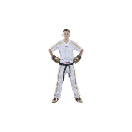 Kick-box trousers, Top Ten, Mesh, white-gold