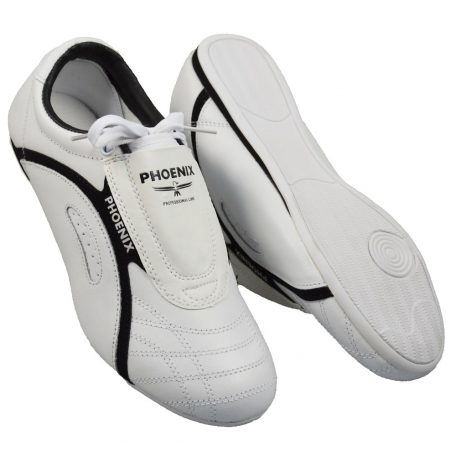 Taekwondo shoes, Phoenix, Professional Line, leather, white-black