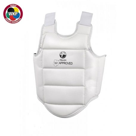 Chest guard, Tokaido, WKF, for kids, white, L méret