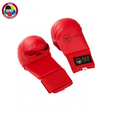 Karate mitt, Tokaido, WKF, artificial leather, red, M méret