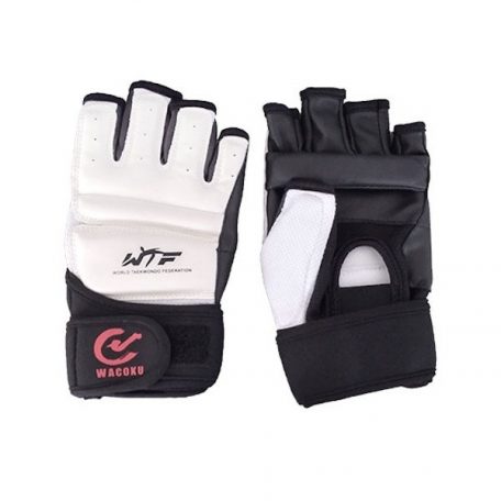 Taekwondo gloves, WTF, Wacoku, white/black, XS méret