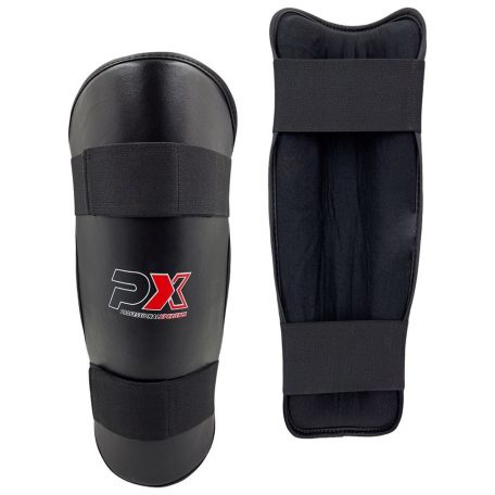 Shin guard, Phoenix, synthetic leather, black, L méret