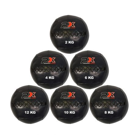 Medicinball, Phoenix, PVC, Black, 2 kg tömeg